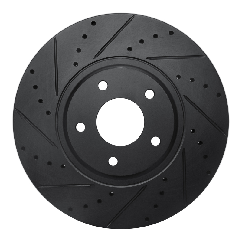 Nissan Maxima Brake Rotor (1) - Front Left - R1 Concepts - Drilled & Slotted - Black - `03-`05 Nissan Maxima Brake Rotor (1) - Front Left - R1 Concepts - Drilled & Slotted - Black - `03-`05